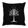white tree of gondor Throw Pillow
