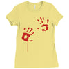 bloods hand Ladies Fitted T-Shirt