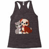 nice cat and dog Racerback Tank