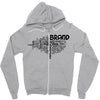 SIMPLE TEXT Zipper Hoodie