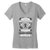 Never Underestimate the Strength of a Brain Tumor Warrior Being Strong Women's V-Neck T-Shirt