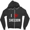 i heart sheldon Zipper Hoodie