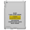 Under Construction Personalize Baby iPad 3 and 4 Case