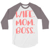 wife boss mom 3/4 Sleeve Shirt