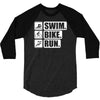 v6 swim bike run 3/4 Sleeve Shirt