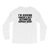 I Am Kicking Cancers Butt Whats Your Superpower? Long Sleeve Shirts