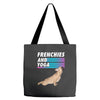frenchies and yoga Tote Bags