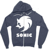 sonic uomo donna bambino sega videogames Zipper Hoodie
