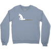unicorn scooting on the floor Crewneck Sweatshirt
