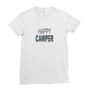 happy camper Ladies Fitted T-Shirt