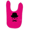 hat wayfarer glasses funny moustache hipster funny geek light tee shir Baby Bibs