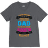 Super Cool Dad Of A Freaking Awesome Daughter V-Neck Tee