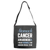 stomach cancer awaneress i wear periwinkle for someone special to me Adjustable Strap Totes