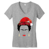frida kahlo christmas Women's V-Neck T-Shirt
