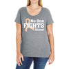 No 0ne Fights Alone Ladies Curvy T-Shirt