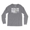 installing muscles funny Long Sleeve Shirts
