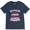 Super Cool Grandad Of A Freaking Awesome Grandson V-Neck Tee