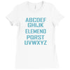 abc elemeno funny geek nerd book school teacher read spelling tee shir Ladies Fitted T-Shirt