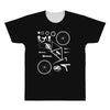 bicycle cyclopath bike hobby exploded All Over Men's T-shirt