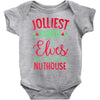 jolliest bunch of elves this side of the nuthouse Baby Bodysuit