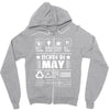 Born In May Zipper Hoodie