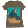 smile more, ride a motorcycle Ladies Fitted T-Shirt