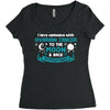 I Love Someone with Ovarian Cancer to The Moon and Back to Infinity Women's Triblend Scoop T-shirt