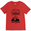 I Don't Need Therapy Just to Go Snowmobiling V-Neck Tee