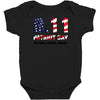 9.11 Patriot Day We Will Never Forget Baby Bodysuit