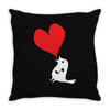 bird love heart animal graph note music party pop art gift Throw Pillow