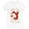 what does the fox say Ladies Fitted T-Shirt