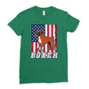 usa boxer flag Ladies Fitted T-Shirt