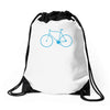 cycling bikes bike cycle riding retro sticker transfer tv funny iron o Drawstring Bags