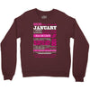 quens are born in january Crewneck Sweatshirt