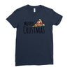 merry crustmas christmas pizza Ladies Fitted T-Shirt