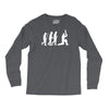 evolution of cricket white silhouette Long Sleeve Shirts