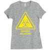 biohazard symbol laboratory hazard warning sign Ladies Fitted T-Shirt