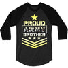 military, proud us army brother veteran u 3/4 Sleeve Shirt