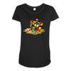 Rubik Cube Maternity Scoop Neck T-shirt