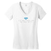i'm only here for the wifi internet   coffee cafe web geeky tech guy t Women's V-Neck T-Shirt