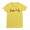 Heart Beats Mountain Ladies Fitted T-Shirt