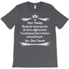 Dear Daddy, Thanks for Being my Dad Baby Boy Letter to Father T-Shirt