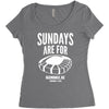 sundays are for football foot ball Women's Triblend Scoop T-shirt