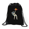 astronaut basketball planet Drawstring Bags