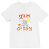 scary gay person V-Neck Tee