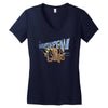 octopus with bubble gun goes pewpew Women's V-Neck T-Shirt