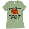 waffles are just pancakes with abs Ladies Fitted T-Shirt