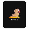 yoga pug exhale Mousepad