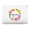 Floral Baby Name Accessory Pouches
