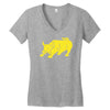 bull spain espana football animal tee all present sz new Women's V-Neck T-Shirt